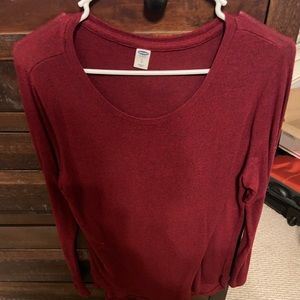 Soft long sleeve maroon shirt